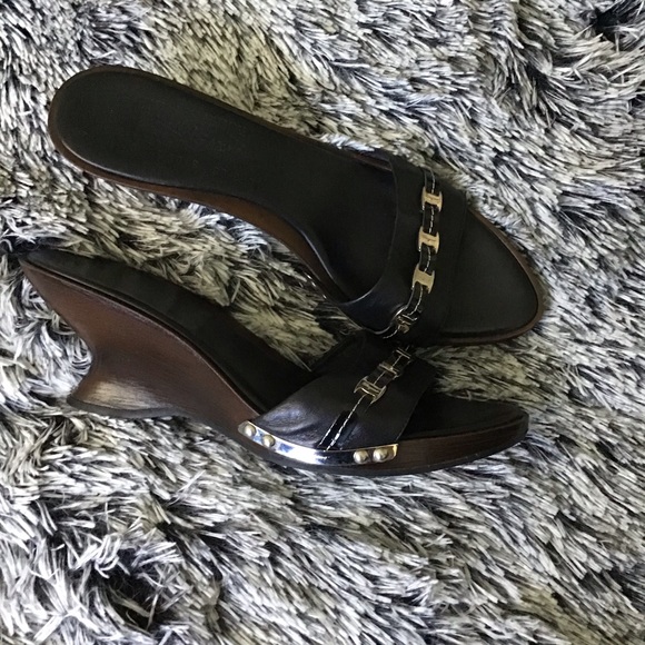 Salvatore Ferragamo Sandals size 10 black-brown - Picture 1 of 5